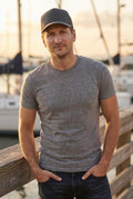Atlantic Foam trucker hat — golden hour lifestyle